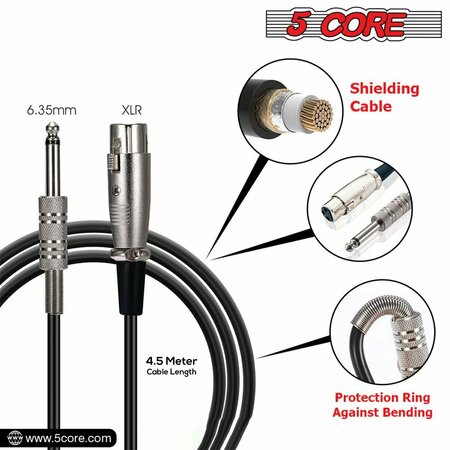5 Core 5 Core Handheld Microphone For Singing - Dynamic Neodymium Cardioid Unidirectional Vocal Metal Mic ND-26X